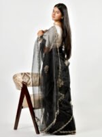 Organza Black Designer Saree - Image 5