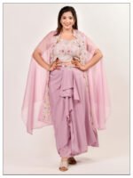 Onion Designer Dhoti Style Gown - Image 2