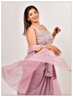 Onion Designer Dhoti Style Gown - Image 6