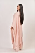 Blush Pink Embroidered Sharara Set with Dupatta - Image 2