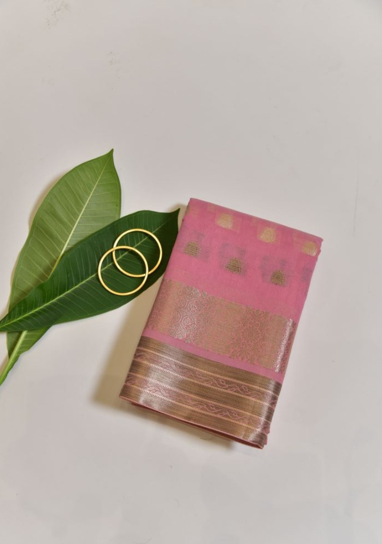 Charming Pink Saree - Image 1