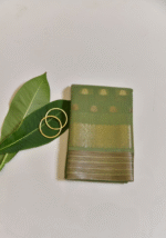 Elegant olive green saree