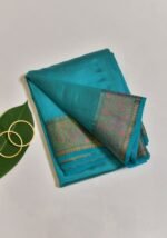 Elegant turquoise saree - Image 2