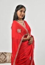 Elegant red Saree - Image 2