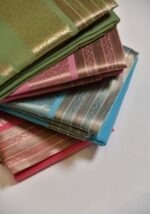 Elegant olive green saree - Image 5