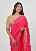 Rich magenta silk Saree - Image 5