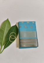 Vibrant turquoise saree