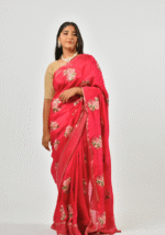 Elegant red saree