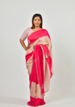 Vibrant pink silk saree