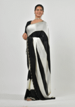Monochrome black and white Saree